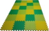 Коврик пазл конструктор, 33см * 0.9 см, мягкий пол, салатовый, зелёный, жёлтый